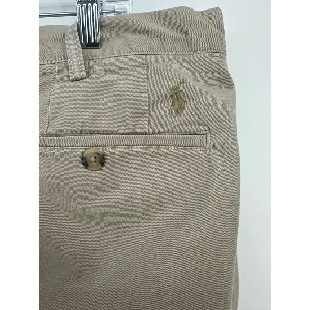 Polo Ralph Lauren Mens 40x32 Tan Khaki Stretch Straight Fit The Polo Chino Pants